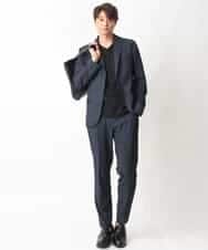 KHKGV41039 a.v.v MEN(アー・ヴェ・ヴェ) 【定番アイテム】ハイクオリティーコットンシルケットＶネックＴシャツ ブラック