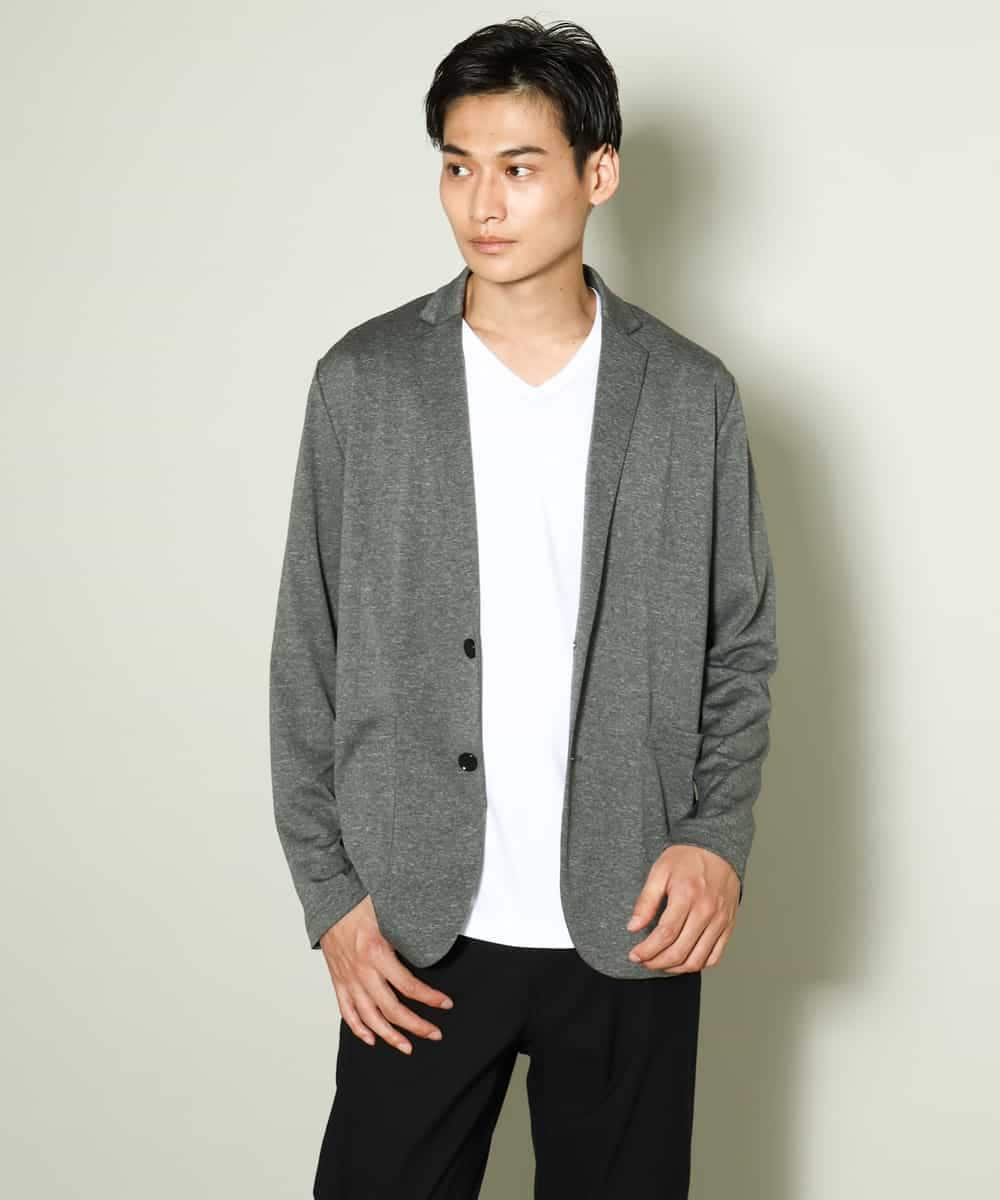 KHKGV41039 a.v.v MEN(アー・ヴェ・ヴェ) 【定番アイテム】ハイクオリティーコットンシルケットＶネックＴシャツ ブラック