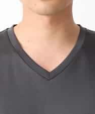 KHKGV41039 a.v.v MEN(アー・ヴェ・ヴェ) 【定番アイテム】ハイクオリティーコットンシルケットＶネックＴシャツ ブラック