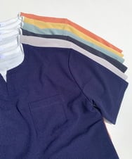 KHKGV50044 a.v.v MEN(アー・ヴェ・ヴェ) 【定番アイテム】梨地フェイクレイヤードカットソー(Good Teeシリーズ） ネイビー
