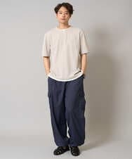 KHKGV50044 a.v.v MEN(アー・ヴェ・ヴェ) 【接触冷感】梨地フェイクレイヤードカットソー【イージーケア/ストレッチ】 ダークグレー