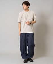 KHKGV50044 a.v.v MEN(アー・ヴェ・ヴェ) 【接触冷感】梨地フェイクレイヤードカットソー【イージーケア/ストレッチ】 ダークグレー