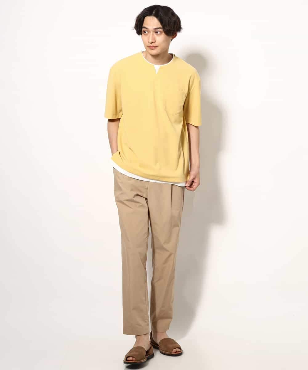 KHKGV50044 a.v.v MEN(アー・ヴェ・ヴェ) 【定番アイテム】梨地フェイクレイヤードカットソー(Good Teeシリーズ） ダークグレー