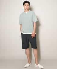 KHKGV50044 a.v.v MEN(アー・ヴェ・ヴェ) 【定番アイテム】梨地フェイクレイヤードカットソー(Good Teeシリーズ） ダークグレー