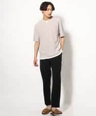 KHKGV50044 a.v.v MEN(アー・ヴェ・ヴェ) 【定番アイテム】梨地フェイクレイヤードカットソー(Good Teeシリーズ） ダークグレー
