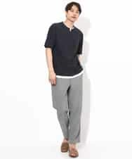 KHKGV50044 a.v.v MEN(アー・ヴェ・ヴェ) 【定番アイテム】梨地フェイクレイヤードカットソー(Good Teeシリーズ） ダークグレー