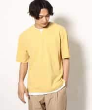 KHKGV50044 a.v.v MEN(アー・ヴェ・ヴェ) 【定番アイテム】梨地フェイクレイヤードカットソー(Good Teeシリーズ） ダークグレー