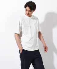 KHKGV53034 a.v.v MEN(アー・ヴェ・ヴェ) 【接触冷感】ピンタックデザインTシャツ（デザテクシリーズ） ホワイト
