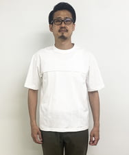 KHKGV53034 a.v.v MEN(アー・ヴェ・ヴェ) 【接触冷感】ピンタックデザインTシャツ（デザテクシリーズ） ホワイト
