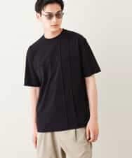 KHKGV53039 a.v.v MEN(アー・ヴェ・ヴェ) 【定番アイテム】ピンタックデザインTシャツ（デザテクシリーズ） ブラック