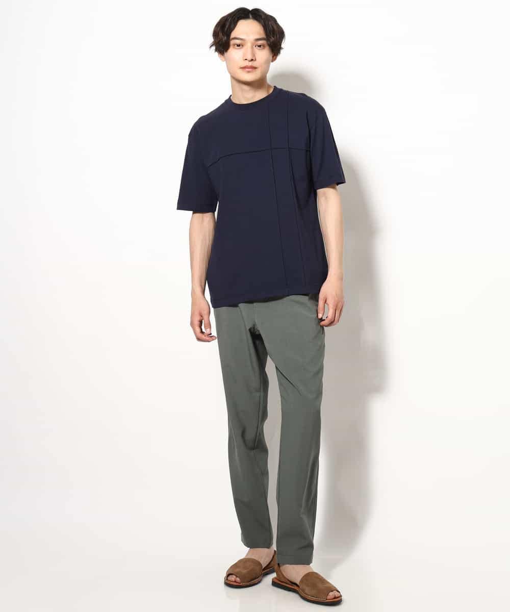KHKGV53039 a.v.v MEN(アー・ヴェ・ヴェ) 【定番アイテム】ピンタックデザインTシャツ（デザテクシリーズ） ブラック
