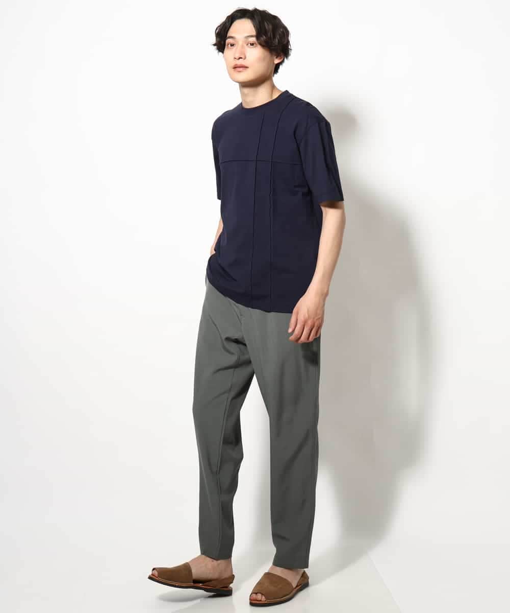 KHKGV53039 a.v.v MEN(アー・ヴェ・ヴェ) 【定番アイテム】ピンタックデザインTシャツ（デザテクシリーズ） ブラック
