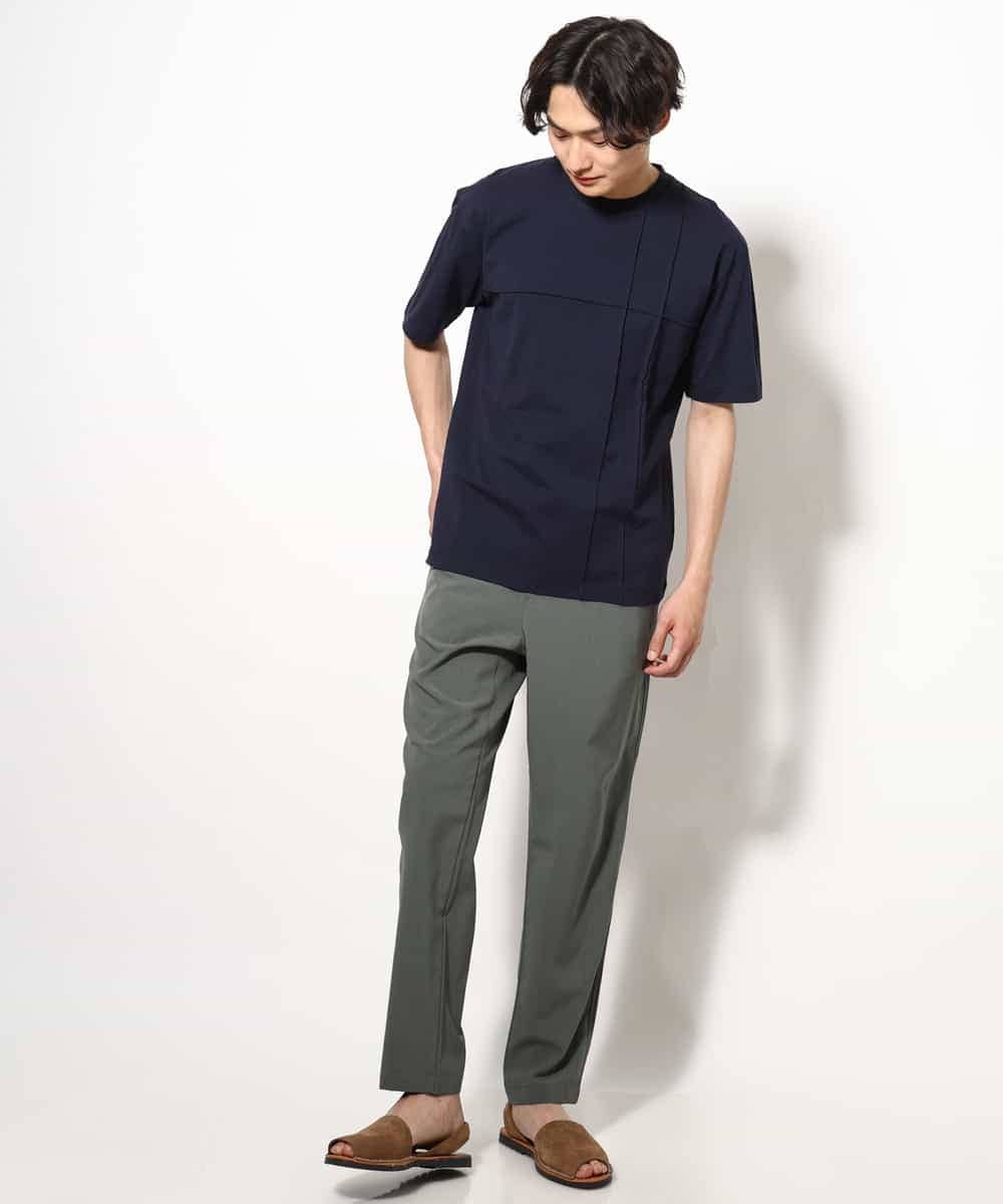 KHKGV53039 a.v.v MEN(アー・ヴェ・ヴェ) 【定番アイテム】ピンタックデザインTシャツ（デザテクシリーズ） ブラック