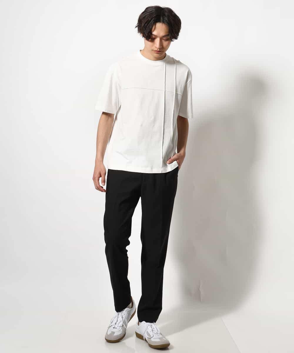 KHKGV53039 a.v.v MEN(アー・ヴェ・ヴェ) 【定番アイテム】ピンタックデザインTシャツ（デザテクシリーズ） ブラック