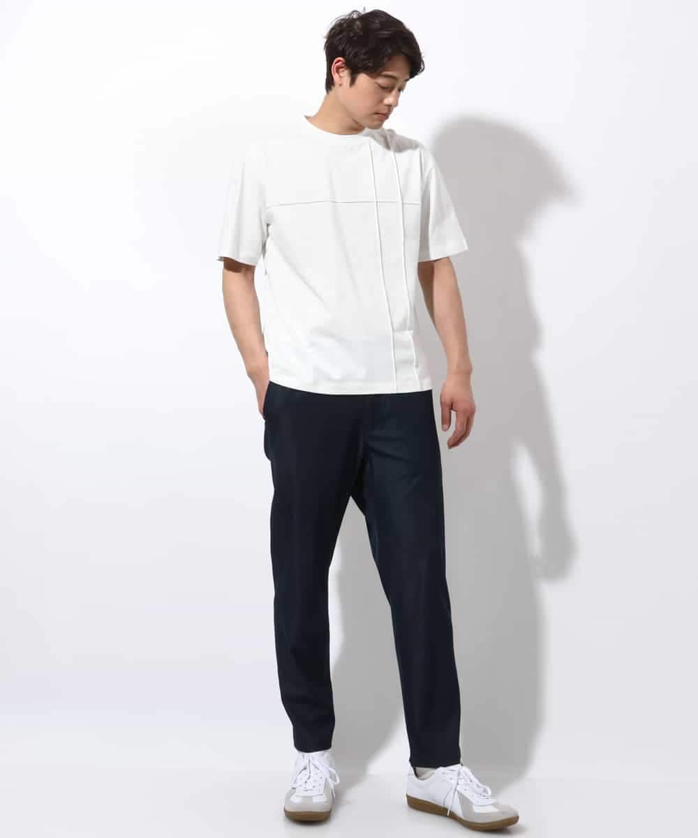 KHKGV53039 a.v.v MEN(アー・ヴェ・ヴェ) 【定番アイテム】ピンタックデザインTシャツ（デザテクシリーズ） ブラック