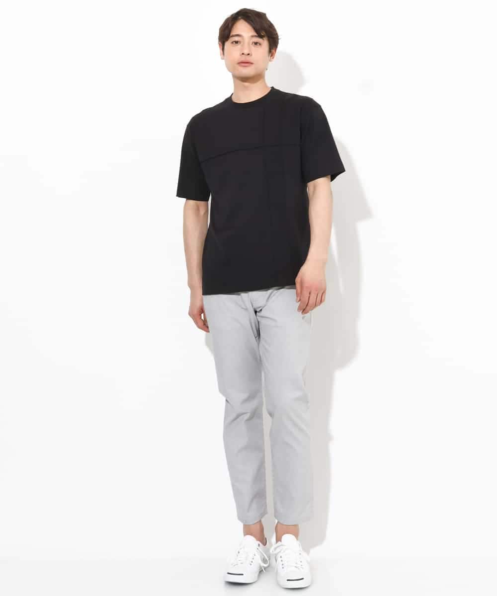 KHKGV53039 a.v.v MEN(アー・ヴェ・ヴェ) 【定番アイテム】ピンタックデザインTシャツ（デザテクシリーズ） ブラック