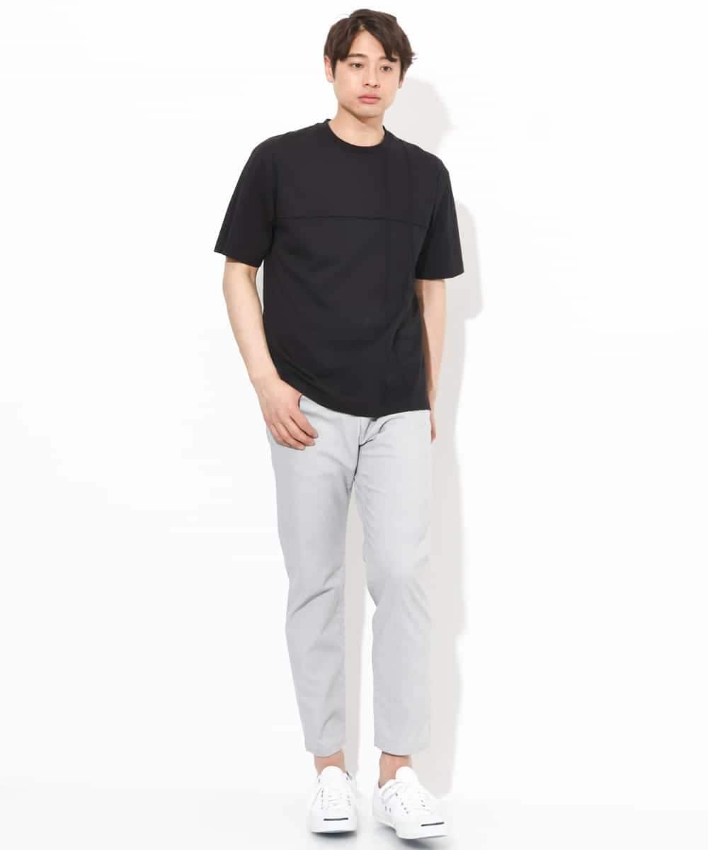 KHKGV53039 a.v.v MEN(アー・ヴェ・ヴェ) 【定番アイテム】ピンタックデザインTシャツ（デザテクシリーズ） ブラック