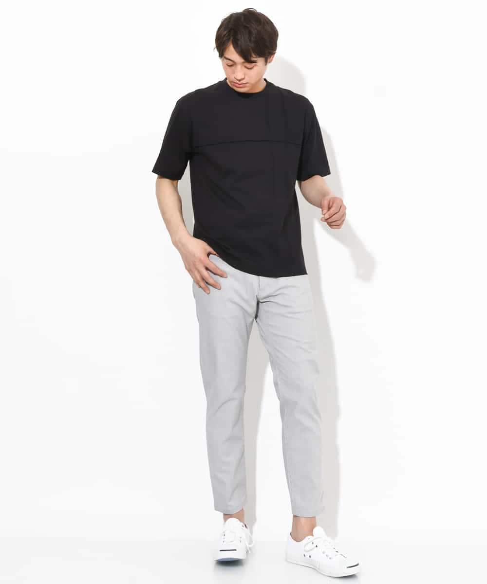 KHKGV53039 a.v.v MEN(アー・ヴェ・ヴェ) 【定番アイテム】ピンタックデザインTシャツ（デザテクシリーズ） ブラック