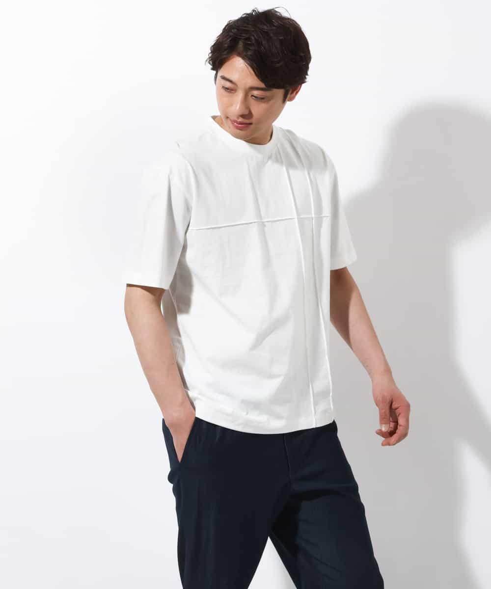 KHKGV53039 a.v.v MEN(アー・ヴェ・ヴェ) 【定番アイテム】ピンタックデザインTシャツ（デザテクシリーズ） ブラック