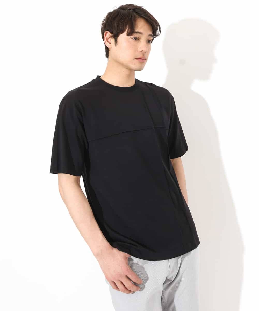 KHKGV53039 a.v.v MEN(アー・ヴェ・ヴェ) 【定番アイテム】ピンタックデザインTシャツ（デザテクシリーズ） ブラック