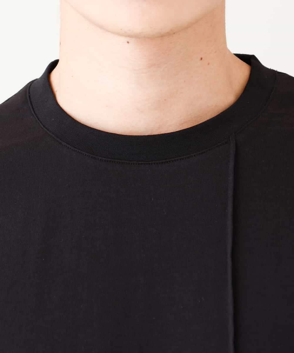 KHKGV53039 a.v.v MEN(アー・ヴェ・ヴェ) 【定番アイテム】ピンタックデザインTシャツ（デザテクシリーズ） ブラック