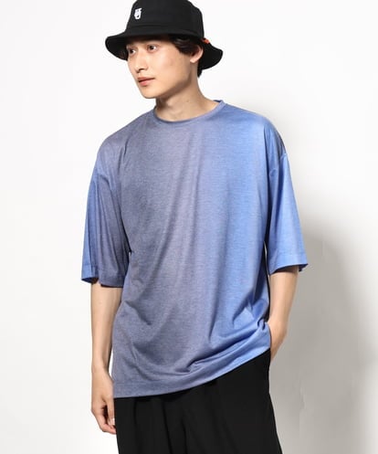 KHKGV54044 a.v.v MEN 【トレンド】グラデーションプリントワイドシルエットＴシャツ ５分袖