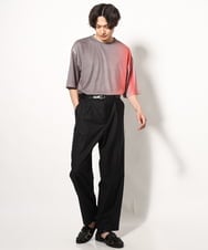 KHKGV54044 a.v.v MEN(アー・ヴェ・ヴェ) 【トレンド】グラデーションプリントワイドシルエットＴシャツ ５分袖 ブルー