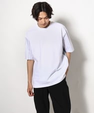KHKGV56054 a.v.v MEN(アー・ヴェ・ヴェ) バックシャン切り替えカットソー（デザテクシリーズ） ブラック