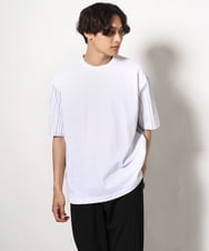 KHKGV56054 a.v.v MEN(アー・ヴェ・ヴェ) バックシャン切り替えカットソー（デザテクシリーズ） ブラック
