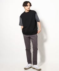 KHKGV56054 a.v.v MEN(アー・ヴェ・ヴェ) バックシャン切り替えカットソー（デザテクシリーズ） ブラック