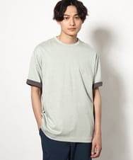 KHKGV57044 a.v.v MEN(アー・ヴェ・ヴェ) 【接触冷感】シルケットダブルフェイスリバーシブルTシャツ ミント