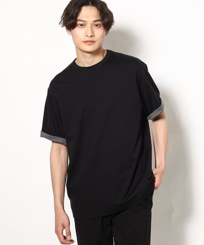 KHKGV57044 a.v.v MEN 【毛玉になりにくい】シルケットダブルフェイスリバーシブルTシャツ