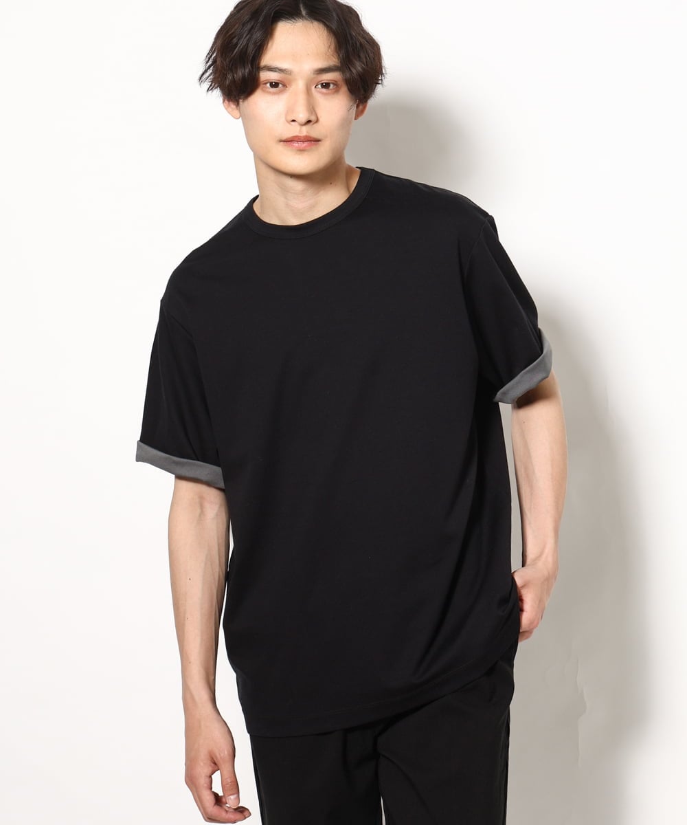 KHKGV57044 a.v.v MEN 【毛玉になりにくい】シルケットダブルフェイスリバーシブルTシャツ