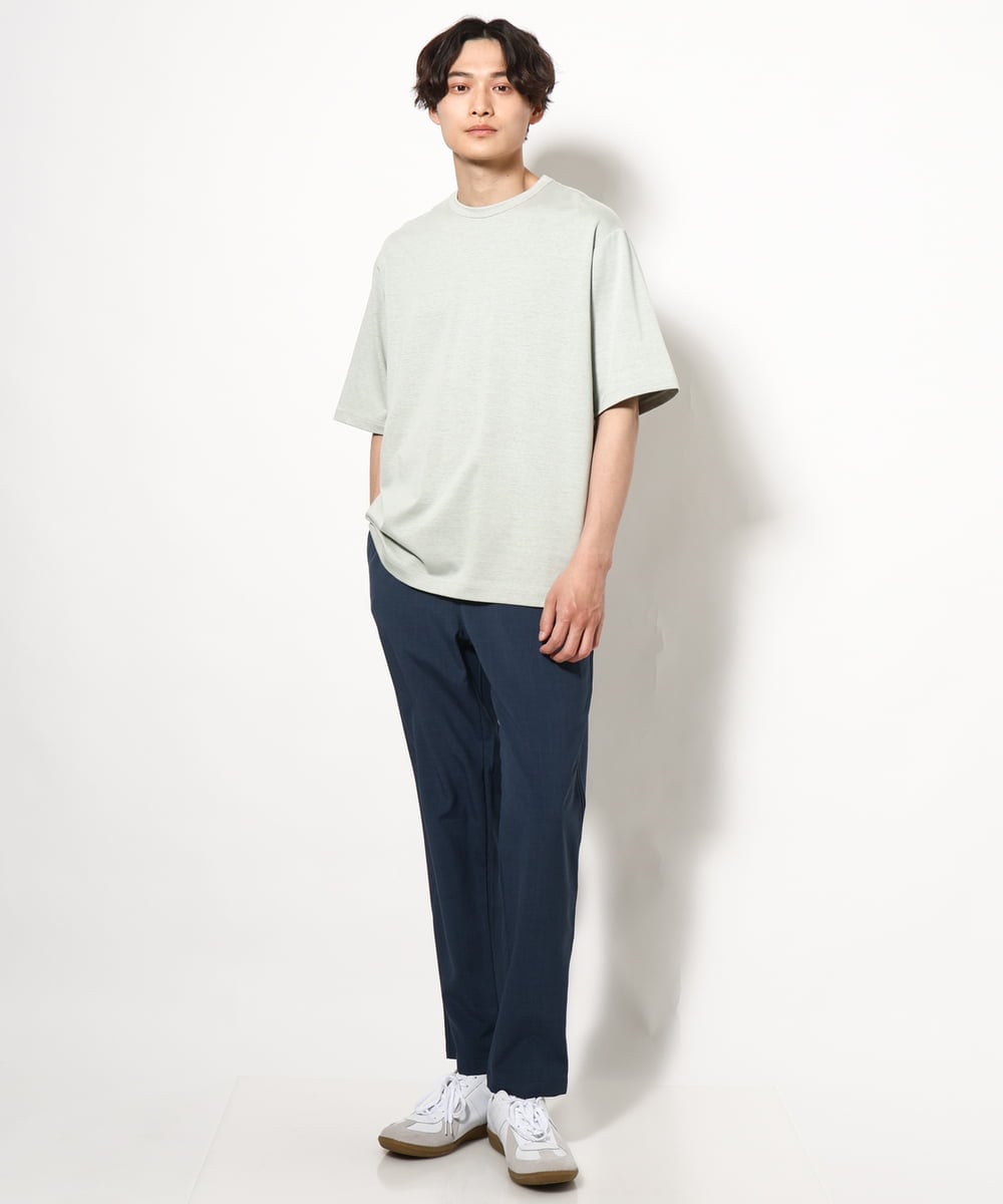 KHKGV57044 a.v.v MEN(アー・ヴェ・ヴェ) 【毛玉になりにくい】シルケットダブルフェイスリバーシブルTシャツ ブラック