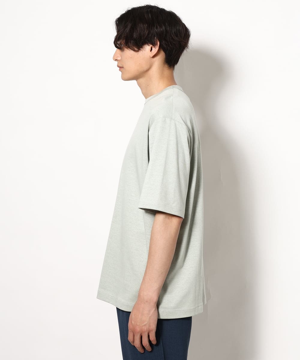 KHKGV57044 a.v.v MEN(アー・ヴェ・ヴェ) 【毛玉になりにくい】シルケットダブルフェイスリバーシブルTシャツ ブラック