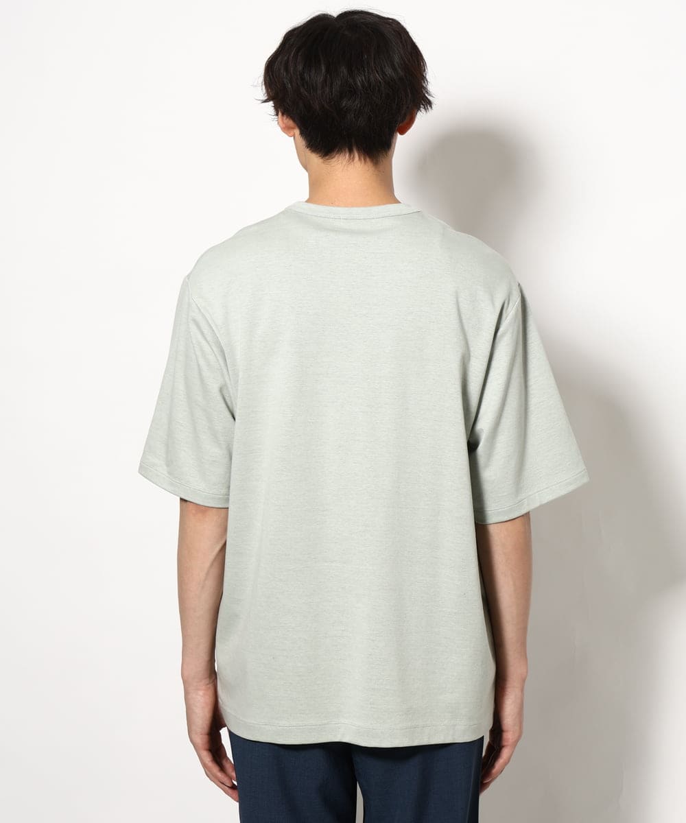KHKGV57044 a.v.v MEN(アー・ヴェ・ヴェ) 【毛玉になりにくい】シルケットダブルフェイスリバーシブルTシャツ ブラック