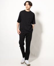 KHKGV57044 a.v.v MEN(アー・ヴェ・ヴェ) 【接触冷感】シルケットダブルフェイスリバーシブルTシャツ ブラック