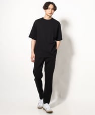 KHKGV57044 a.v.v MEN(アー・ヴェ・ヴェ) 【接触冷感】シルケットダブルフェイスリバーシブルTシャツ ブラック