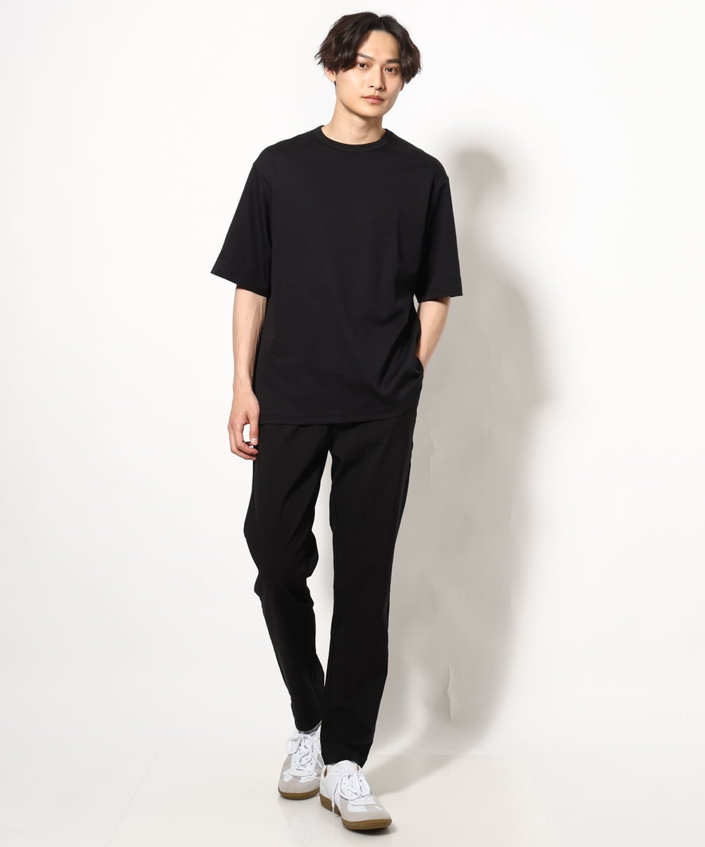 KHKGV57044 a.v.v MEN(アー・ヴェ・ヴェ) 【毛玉になりにくい】シルケットダブルフェイスリバーシブルTシャツ ブラック