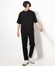 KHKGV57044 a.v.v MEN(アー・ヴェ・ヴェ) 【接触冷感】シルケットダブルフェイスリバーシブルTシャツ ブラック