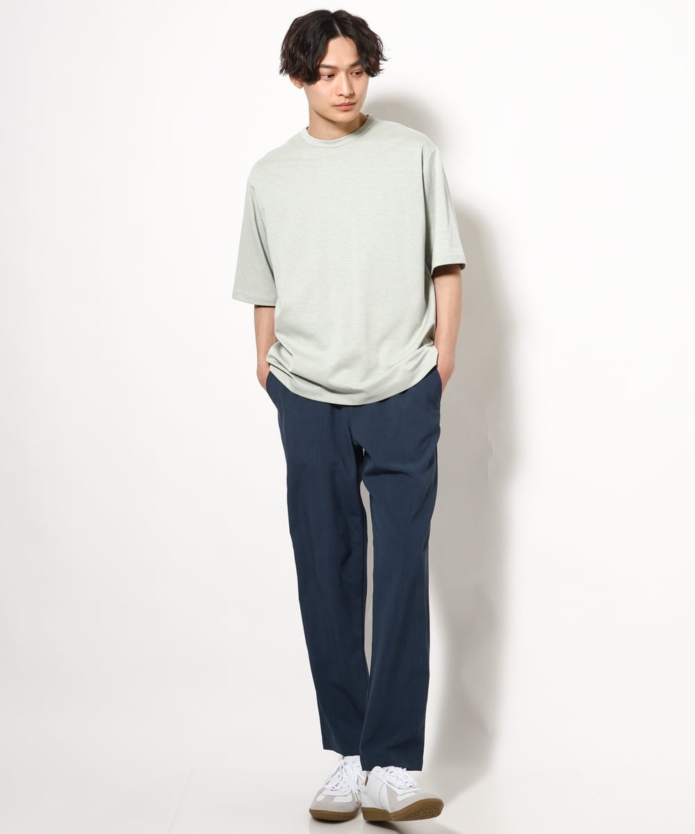 KHKGV57044 a.v.v MEN(アー・ヴェ・ヴェ) 【毛玉になりにくい】シルケットダブルフェイスリバーシブルTシャツ ブラック