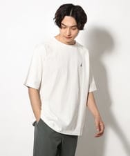 KHKGV60029 a.v.v MEN(アー・ヴェ・ヴェ) 【接触冷感】エッフェル塔刺繍ボートネックTシャツ ホワイト