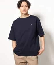 KHKGV60029 a.v.v MEN(アー・ヴェ・ヴェ) 【定番アイテム】エッフェル塔刺繍ボートネックTシャツ ネイビー