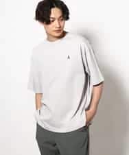 KHKGV60029 a.v.v MEN(アー・ヴェ・ヴェ) 【定番アイテム】エッフェル塔刺繍ボートネックTシャツ ライトグレー