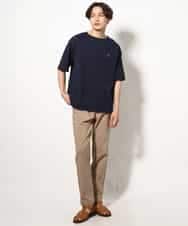 KHKGV60029 a.v.v MEN(アー・ヴェ・ヴェ) 【定番アイテム】エッフェル塔刺繍ボートネックTシャツ ライトグレー