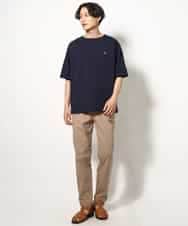 KHKGV60029 a.v.v MEN(アー・ヴェ・ヴェ) 【定番アイテム】エッフェル塔刺繍ボートネックTシャツ ライトグレー