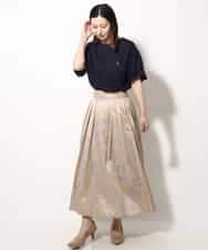 KHKGV60029 a.v.v MEN(アー・ヴェ・ヴェ) 【定番アイテム】エッフェル塔刺繍ボートネックTシャツ ライトグレー
