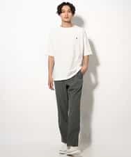 KHKGV60029 a.v.v MEN(アー・ヴェ・ヴェ) 【定番アイテム】エッフェル塔刺繍ボートネックTシャツ ライトグレー
