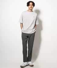 KHKGV60029 a.v.v MEN(アー・ヴェ・ヴェ) 【定番アイテム】エッフェル塔刺繍ボートネックTシャツ ライトグレー
