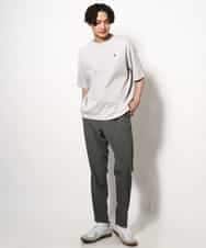 KHKGV60029 a.v.v MEN(アー・ヴェ・ヴェ) 【定番アイテム】エッフェル塔刺繍ボートネックTシャツ ライトグレー